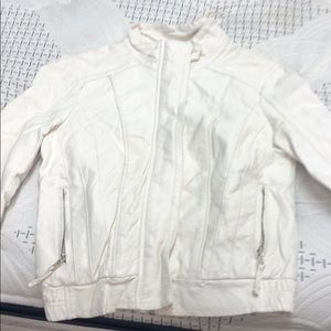 White bomber jacket size medium never been worn